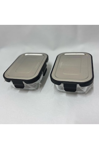 Cooker Ckr3486 Cam Saklama Kabı 370 Ml Siyah 2 Adet Siyah