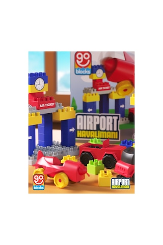 Go Blocks Airport 100 Parça Yapı Blok Seti Yapı Oyuncakları Mega Blok