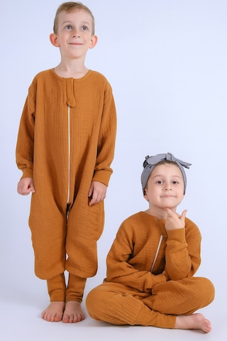 For My Baby 1 Tog Çocuk Uyku Tulumu Unisex Uzun Kollu Uyku Tulumu Turuncu