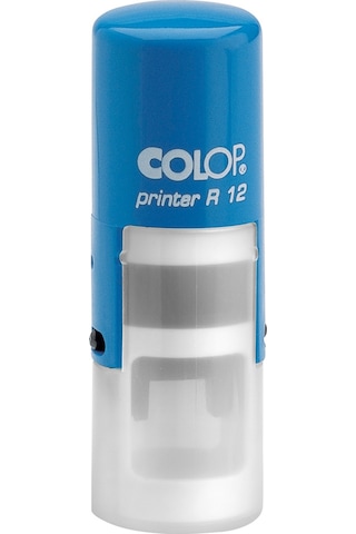 Colop R12 Yuvarlak Mavi Kasa Siyah Keçe - 12 MM