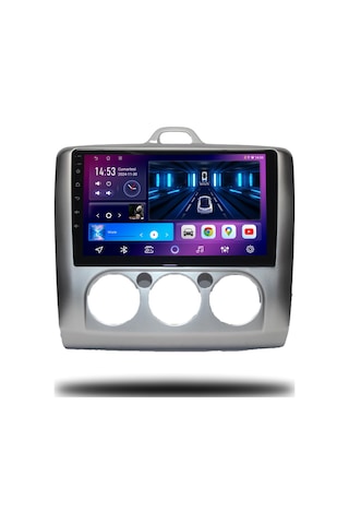 Carplayer Ford Focus 2 2007-2011 Manuel Klima Uyumlu Android Multimedya 6gb Ram 128gb Hafıza