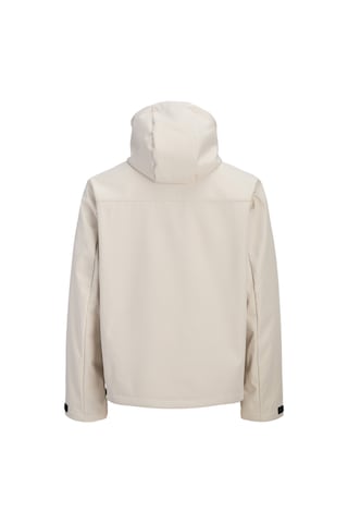 Jack & Jones Erkek Fermuarli Kapüsonlu Softshell Mont - Lupo - 12298689 Moonbeam