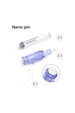 Nano İğne 1 Adet Cilt Bakım Kalemi Kartuşu, Mezoterapi Enjektörü, Microneedle Şırınga Tüpü, Hydra Tabancası, Mini Su Enjeksiyon Seti