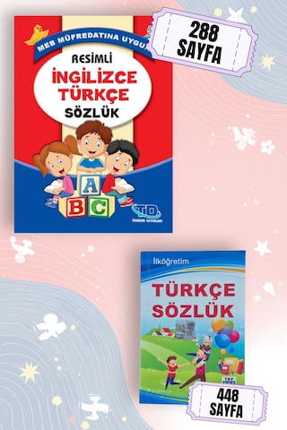 Resimli İngilizce Türkçe Sözlük + Tay İlköğretim Türkçe Sözlük