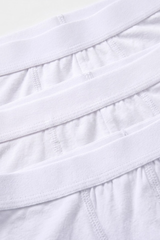 Öts Erkek Çocuk 3 Lü Pamuklu Boxer Düz Renk Ergonomik Tasarım 7240-3 Beyaz