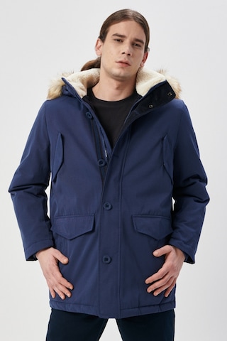 Wrangler Regular Fit Normal Kesim Dik Yaka Lacivert Parka Ceket Lacivert