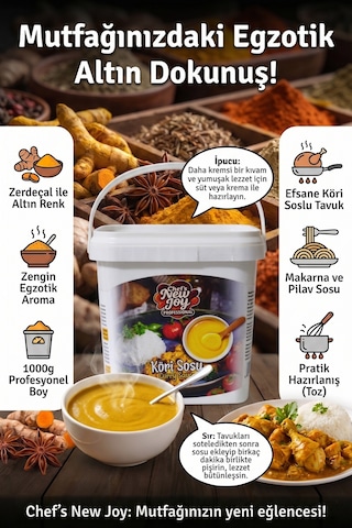 Chefs New Joy Curry Sauce Köri Sosu Köri Tozu 1 KG
