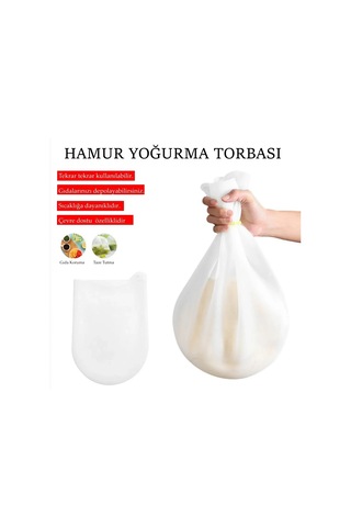 Orta Hamur Torbası Silikon Şeffaf Hamur Yoğurma Torbası Ekmek Makarna Mantı Hamuru Kolay Yo Renkli 11343126