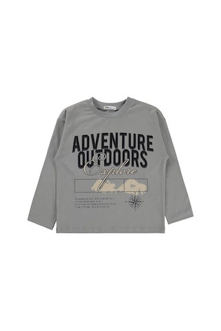 Civil Boys Adventure Baskılı 6-9 Yaş Sweatshirt - Gri