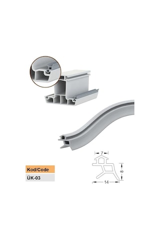 Contacall Pvc Kapı-pencere Değişim Contası Yalıtım Fitili Kalın Model 7mm Gri 10 Metre
