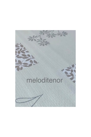 Kaydırmaz Taban Krem Kahverengi Kareli Çiçek Desen Silinebilir Pvc Dikdörtgen Muşamba Masa Örtüsü 122x155 Cm