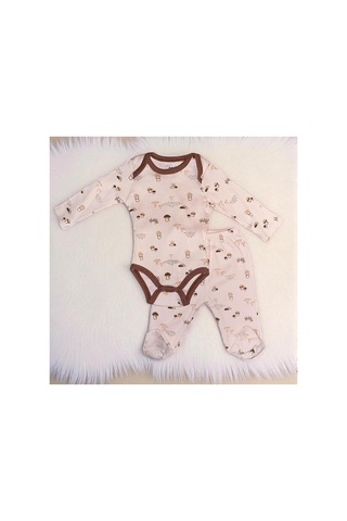 Altıntaş Baby Mantarlı Patikli Pijamalı 2 Li Body Ve Zıbın Takımı Mantar Açık Kahve Mantar Açık Kahve