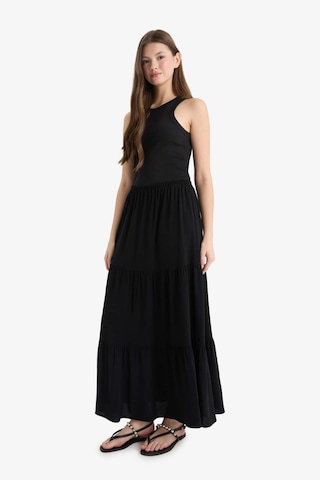 DeFacto Yüksek Bel Krinkıl Viskon Maxi Etek - D5033AX25SMBK81