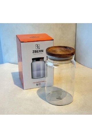 750 Ml Akasya Kapak Kavanoz Şeffaf