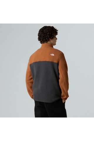 The North Face M Yumiori 1/4 Zip Erkek Polar-30502 Koyu Gri