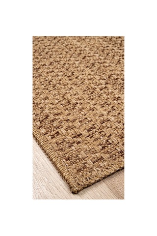 Naturel Sisal Jüt Rengi Hasır Halı Yıkanabilir Kaymaz Taban Dokuma Makine Tozumaz Koyu Bej