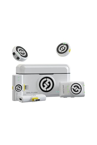 Hollyland Lark M2 Kablosuz Lavalier Mikrofon 2tx+3rx Kamera, iPhone Uyumlu, Android, Pc, 48 Khz / 24 Bit Hi-fi Ses 40h Süre 300 M Menzil, Enc Anti Ses Takmalı Mikrofon, Vlog İçin Kablosuz - Beyaz