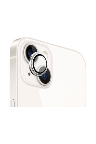 Safeus Safir Temperli Kamera Lens Koruyucu Apple Uyumlu iPhone 13 Ve Mini İle Beyaz