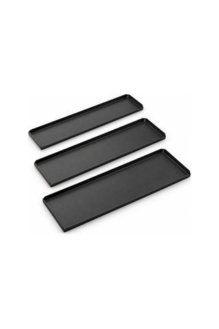 Fida Teflon Teşhir Tavası Destekli 40x25 Cm Siyah