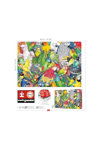 Educa 500 Parça Papağanlar / Parrots Puzzle - 19547