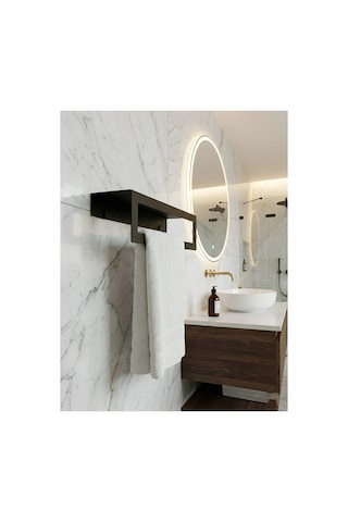 Premium Seri , Modern Raflı Paslanmaz Metal Banyo Havluluğu Ve Banyo Düzenleyicisi Siyah Premium Seri , Modern Raflı Paslanmaz Metal Banyo Havluluğu Ve Banyo Düzenleyicisi Siyah