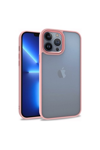 Apple Uyumlu iPhone 13 Pro Max Kılıf Zore Flora Kapak Rose Gold
