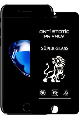 Apple Uyumlu iPhone Se 3 2022 Tam Kaplayan Anti Statik Hayalet Süper Cam Ekran Koruyucu - Siyah