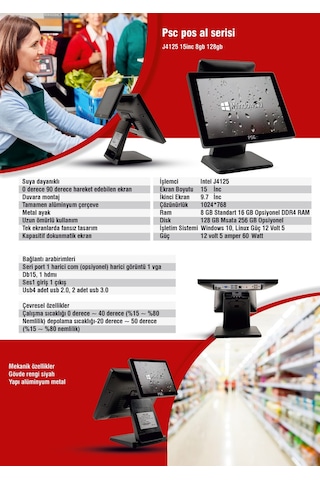 Psc Pos Al Serisi I5 5. Nesil 15" 8gb 128gb Psc Pos Al Serisi I5 5. Nesil 15" 8gb 128gb