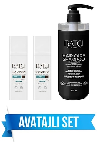 Saç Kapatıcı 30 Ml 2 Adet + Sülfatsız Parabensiz Şampuan