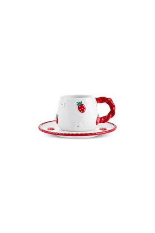 Karaca Berrybloom 2 Kişilik Kahve Fincan Takımı 100 Ml Kırmızı