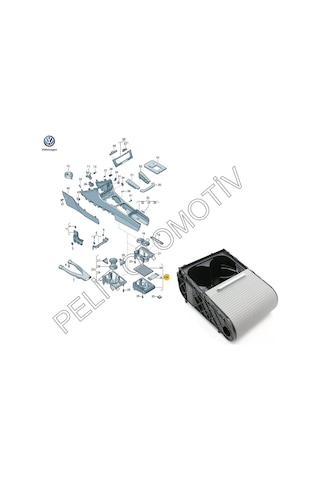 Passat B7 2011-2015 Orta Konsol Sürgülü Bardaklık 3c0858329h Gri