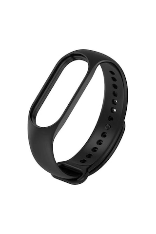 Ekılıf - Xiaomi Mi Band 7 Uyumlu - Kordon Klasik Silikon Kordon - Siyah