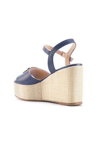 Nine West Monnı 5fx Lacivert Kadın Dolgu Topuk Sandalet 000000000101929049 Lacivert