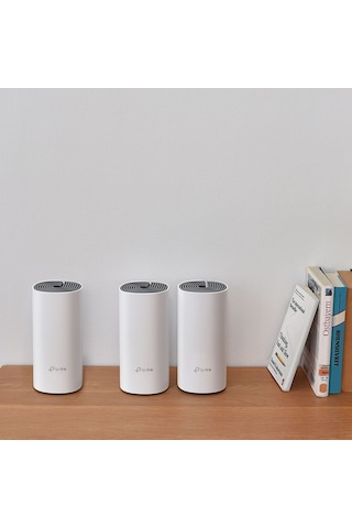 Tp-lınk Deco E4 3-pack , Ac1200 Mbps, 10/100mbps Port, 370 M²'ye Kadar Kapsama, Wi-fi Mesh Sistemi