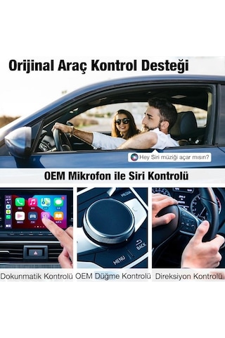 Coofbe Araç İçi iPhone Cihazlar için Kablosuz Adaptör Carplay Çevirici
