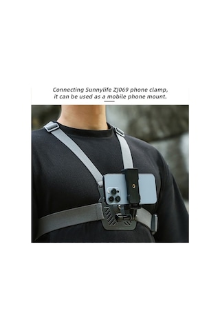 Bloomnest Sunnylife Xd742 Djı Osmo Pocket 3/gopro 12 Göğüs Kemeri, 360 Dönen Spor Kamera Aksesuarı Montajı Altın