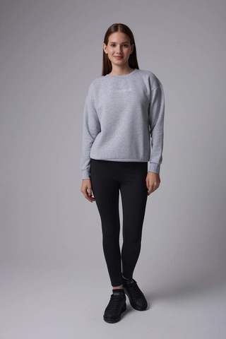 Defys Kadın Baskılı Sweat Optik Gri Gri Melanj - 497148434 Gri Melanj