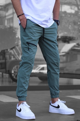 Madmext Mint Yeşili Fermuar Detaylı Paraşüt Jogger Pantolon Mint Yeşili Mint