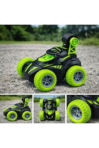 Uzaktan Kumandalı Stunt Araba 360 Dönen Akrobatik Rc Araç - Şarjlı Işıklı Off-road Oyuncak Araba Çok Renkli