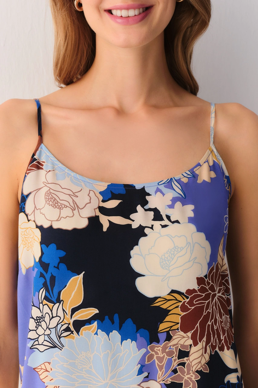 Suwen Flowery Night Uzun Gecelik Sh26404613l846 Çiçek Desenli