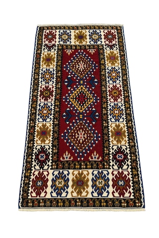 El Dokuma Sıfır Yahyalı Kilim 118x215 Kök Boya %100 Yün Kilim