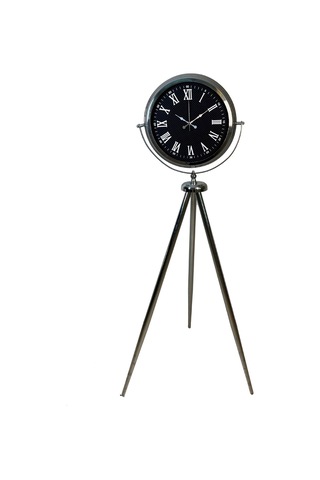 Krom Karbon 150 X 45 Cm Metal Tripod Ayaklı Saat Diğer