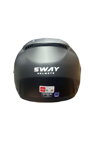 Sway SW-766 Güneş Vizörlü Açık Motosiklet Kaskı Mat Siyah