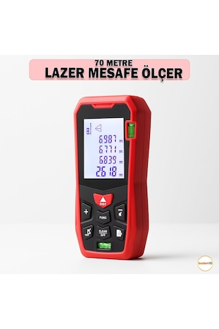70 Metre Lazer Metre Mesafe Ölçer Hassas Dijital İnşaat Ölçüm Aleti Alan Ölçer Lazerli Ölçüm Cihazı