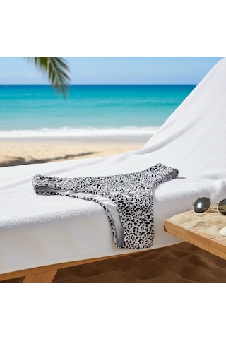 Bonbon Kadın Plaj Giyim Leopar Desenli Yüksek Bel Bikini Alt Bb2632 Çok Renkli