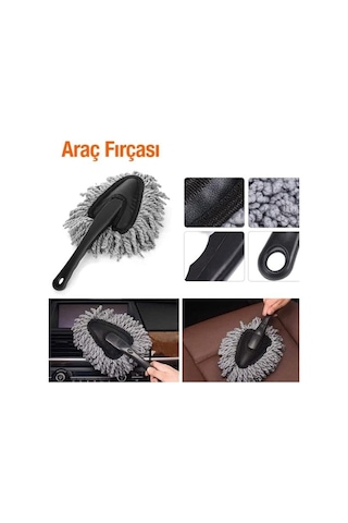 Coofbe Profesyonel Mikrofiber 9 Parça Araç Temizleme Seti Araç Lastik Torpido Jant Yıkama Seti Araç Fırca Seti Diğer