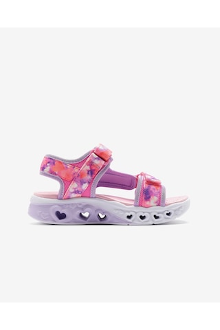 Skechers Flutter Hearts Sandal-blurry Love Büyük Kız Çocuk Pembe Işıklı Sandalet 303110l Pklv Pembe