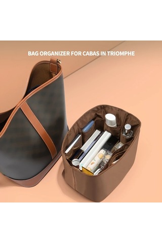 Fochsia Kahverengi Küçük İç Organizer Çanta Celine Kapışlı Kova Çanta İçi Düzenleyici Gümüş Eskitme