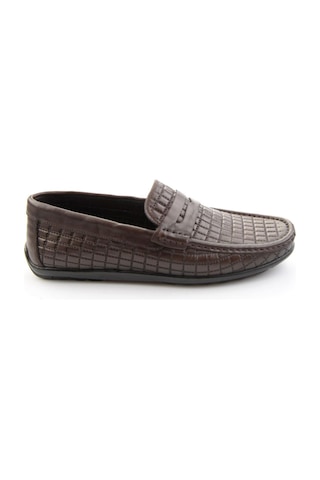 Kahve Hakiki Deri Erkek Loafer Ayakkabı E01697032003 Kahve