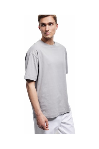 Koton Kısa Kollu Pamuklu Bisiklet Yaka Basic Oversize Tişört Gri 5sam10152hk Gri